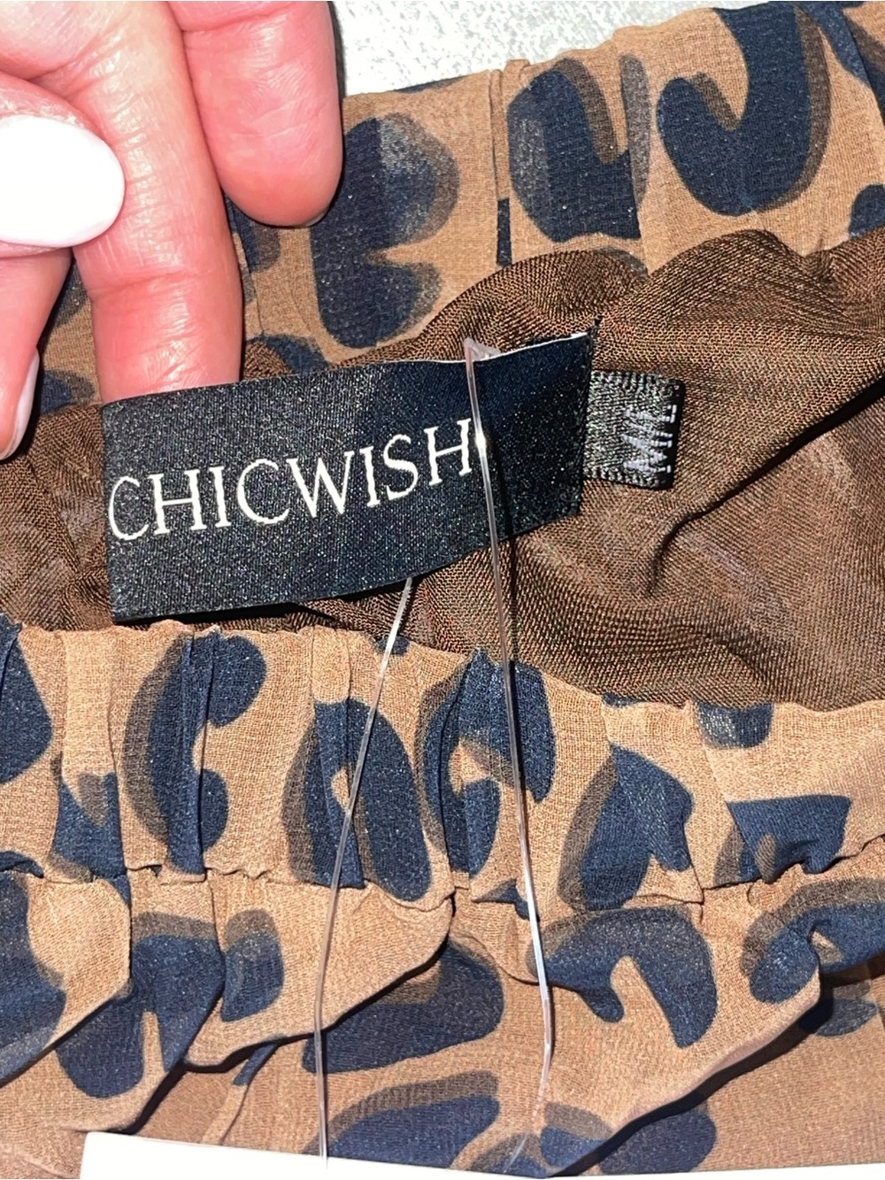 NWT Chicwish Leopard Watercolor Maxi Skirt size M/L - Picture 4 of 7